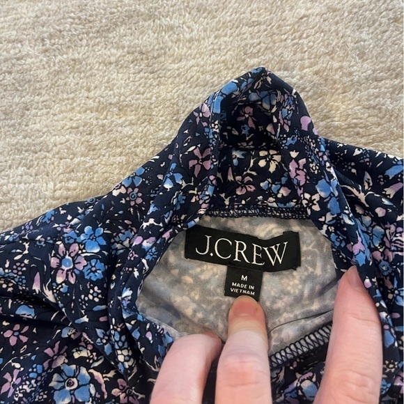 J. Crew Ruched matte jersey turtleneck in Coventry floral - Picture 5 of 8